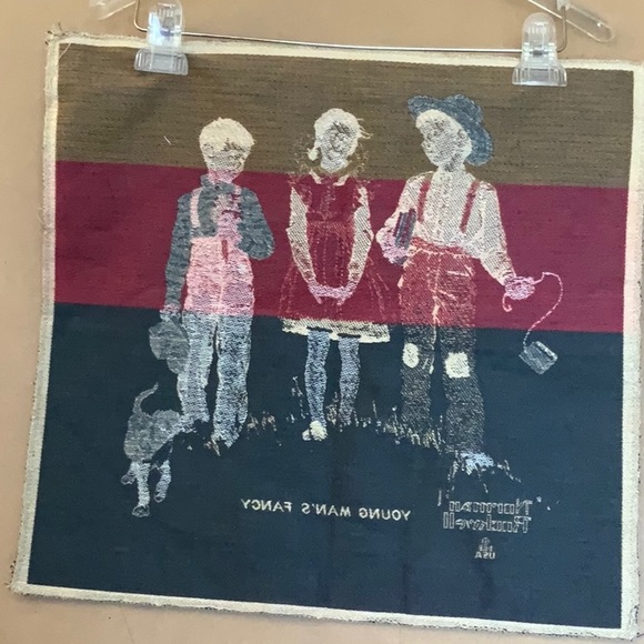 VINTAGE TAPESTRY, NORMAN ROCKWELL. USA. - Picture 5 of 6